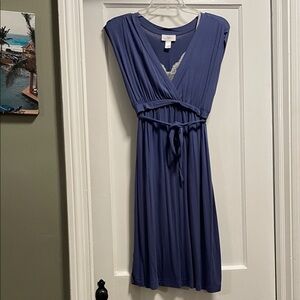 LOFT Deep Blue Midi Dress